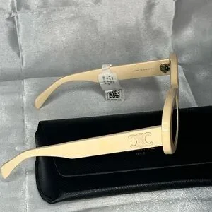 Celine Cream Retro Oval Sunglasses Celine | Accessories | Celine Cream Retro Oval Sunglasses  main image 2